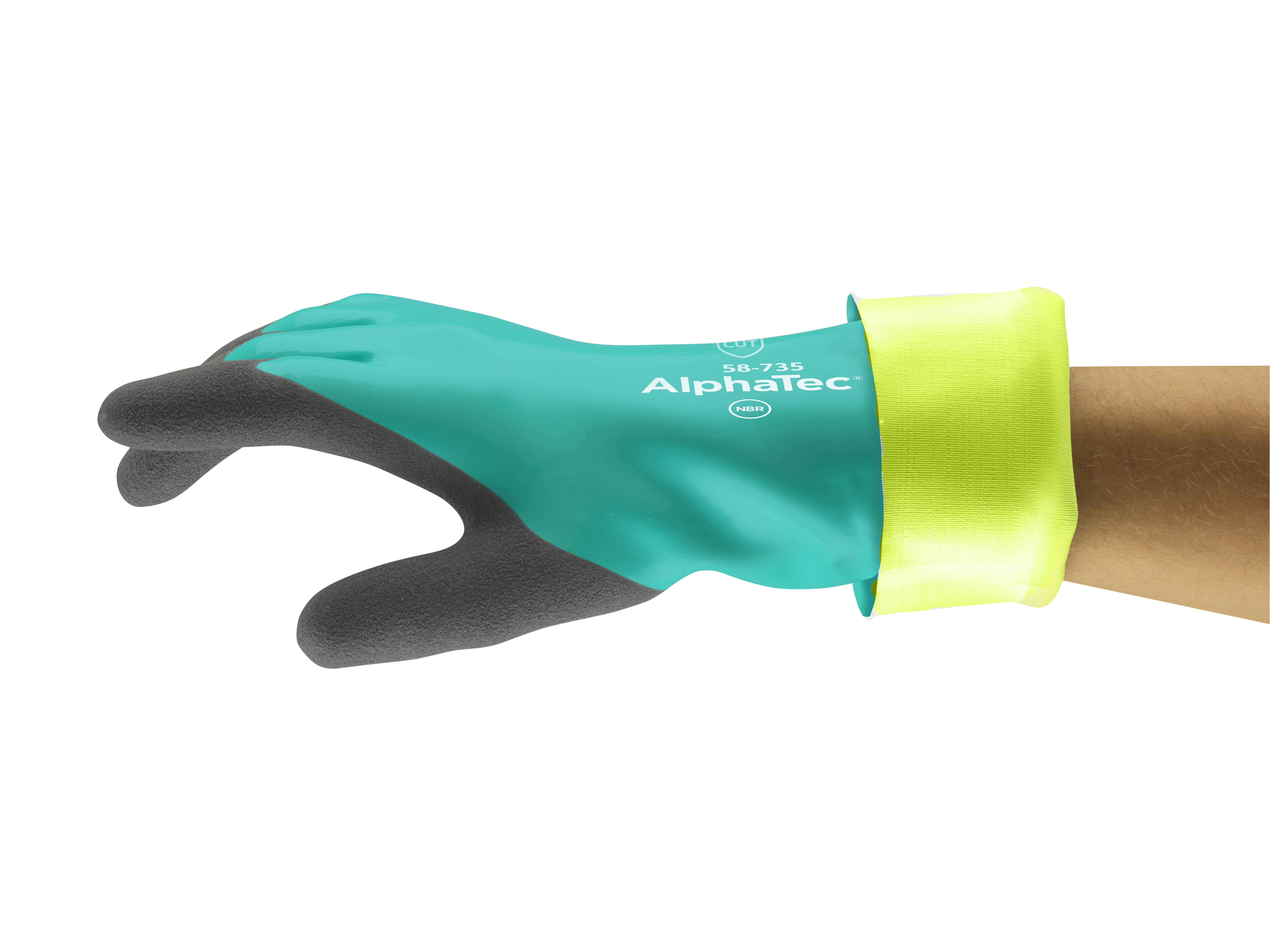 ANSELL ALPHATEC 58-735 CUT & CHEMICAL - Chemical Resistant Gloves